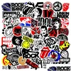 Car Stickers 100Pcs Punk Rock And Roll Music Sticker Vinyl Waterproof Decals Metal Band For Water Bottle Laptop Skateboard Computer Ph Otglj