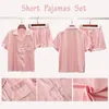 Dames nachtkleding Dames korte pyjama Satijnen zijden pyjama Set Bruiloft Pijamas Aangepaste bruid Dames Loungewear