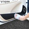 トヨタRAV4のインテリアアクセサリーVTEAR 2024カードアアンチキックパッド保護ステッカーカーボンファイバーインナーサイドエッジフィルム