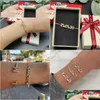 Charm Bracelets Doremi Trendy 6Mm Letter Zircon Bracelet With Birthstone Adjustable Name For Women Girl Jewelry Female Gift Mom Drop Dh4Xu