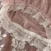 Kvinnors trosor lyxiga satin transparent hög elasticitet sexig mesh spets ihåliga båge underkläder söt härlig söt mjuk andas andas