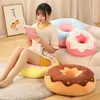 Dekoration Donut Plüschkissen wie echtes fantastisches ringförmiges Lebensmittelplüsch weiches kreatives Sitzkissen Kopfkissen Weihnachtsgeschenk 240119