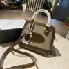 Italien varumärke Iorsebit 1955 Mini Tote Vintage Top Handle Bag Small Handbag Hobos Beige Tup Canvas Green Red Stripe Womens Designer S244s