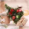 Christmas Decorations Mini Small Christmas Tree New Year Table Decorations For Home Xmas Trees Desktop 20Cm Drop Delivery Home Garden Dhbmr