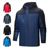 Men's Jackets Winter Men Windbreak Stand Collar Breathable Hooded Outerwear Waterproof Windproof Outdoor Coat Thick Male Jacket For Travel