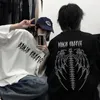 Y2K Grunge été coton Goth vêtements mâle lâche femme T-Shirt imprimé à manches courtes haute rue vêtements Harajuku hommes T-Shirt 240129