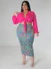 Wmstar Plus Size Jurk Sets Dameskleding Tweedelige Set Crop Top Boog en Rokken Zomer In Outfits Groothandel drop 240130