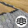 Trädgårdsdekorationer återanvändbara betongformar Hexagon PAVEMENT PAVER CEMENT Mögel STERPING STONE MOLD DIY WALK MAKER FÖR PATIO