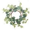 Декоративные цветы, эвкалиптовый венок, настольные держатели с искусственными листьями, поддельное кольцо, маленькая железная проволока, зеленые конусные кольца, венки