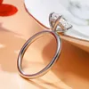 Band Rings Hot Selling 2 Cadfc Oval Pigeon Egg Shaped Mosonite Ring for Womens Fashion 925 Sterling Silver Wedding Ring B25a