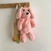 Sacs d'école dessin animé mignon chien en peluche sac à dos Animal jouet doux en peluche sac à bandoulière jouets enfants filles cadeau d'anniversaire Kawaii