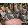 17Pcs Ohio State Buckeyes National Champion Championship Ring Set Solid Men Fan Brithday Gift Wholesale Drop Delivery Dhinp