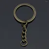 Keychains Sauvoo 5-20 st/Lot Key Ring Holder Split Rings Keychain Round KeyFob Keyrings Keyring för DIY Jewelry Making