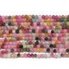 Loose Gemstones 5A Natural Ice Candy Color Tourmaline Beads 3mm Spacer Tiny Bead For Jewelry Making Diy Bracelet Necklace Accessory