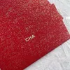 Tasarımcı Kırmızı Tebrik Kartı Kağıt Çanta Altın Mektup Logosu Yeni Yıl Kırmızı Zarf Hediyesi Düğün Davetiyesi Kabuğu Li Shi Bag