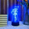 Nachtlichten lol League of Legends Game Figuur Yasuo Yi Zed 3D LED Neon Light For Kid Sit Room kleurrijke decor kerstlampcadeau