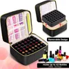 DreamGenius Nail Polish Organizer Case Holds 42 Bottles (15ml/0.5 fl.oz), Double-Layer Nail Polish Storage with Adjustable Dividers, Portable Nail Polish Bag.