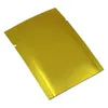 Storage Bags 10 15cm 100Pcs/ Lot Golden Matte Heat Seal Aluminum Foil Tea Nut Candy Vacuum Bag Pouch Open Top Mylar For Party Package Pocket