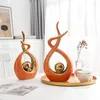 Decorative Figurines Home Decor Modern Art Ceramic Statue Office Desk-Coffee Table Decorations Gifts For Birthday Wedding Christmas