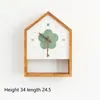 Wall Clocks Lovely Small Cabin Shape Children's Clock Japanese Wooden Creamy Style Decoration For Restaurant And Living Room