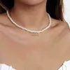 Andere Schmucksets IngeSight.Z Einfache ovale Imitationsperlenkette Quaste Rückenkörperkette Frauen Hochzeit Boho Perlen Anhänger Halskette 2023 Sommer YQ240204