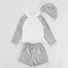 Ensembles de vêtements Maillot de bain pour enfants Été Sun Print Costume à manches longues pour filles Short pour bébé garçon