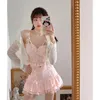 Kobiety damskie Y2K Tops Summer Sling Cute Girl Kawaii Floral Bow Inside A Vest 90s Estetyka Uprawy dla kobiet odzież