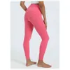 Nuovi leggings sportivi da donna elasticizzati pantaloni da yoga neri ad asciugatura rapida 20 colori pantaloni da palestra da allenamento Leggings a vita alta Lu#2 alti