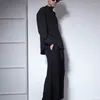 Men's Pants Trousers Spring And Autumn Loose-fitting Nine Minutes Casual Wide-leg Bell-bottom Hip-hop Style