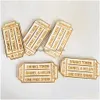 Other Event Party Supplies Personalised Wedding Drinks Tokens Retro Cinema Ticket/Stub With Fl Names And Date Drink Ticke Homefavor Dhpji