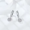 Dangle Earrings 1.0 Carat Moissanite S925 Silver Classic Cushion Cut Simple Women Engagement Drop