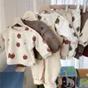 Kledingsets EnkeliBB Baby Winter Mooi sweatshirt en broek Leuke maan appelprint Kleding Past Meisjes Jongen Peuter Designer