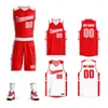 Men's Tracksuits Men College Basketball Set Throwback Professional Jerseys DIY Customized Vest & Shorts Sports