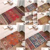 Tapis de bain Tapis antidérapant Salle de bain Petit tapis Douche Décor à la maison Porte Cuisine Chambre Entrée Salle Maroc Vintage Perse 240129 Drop D Dhwsg