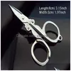 Scissors Portable Folding Mini Foldable Travel Scissor Color Sier Utility Hike Stainless Steel Tool Dh2875 Wzl Drop Delivery Home Ga Dh517