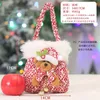 Christmas Decorations Pink Gift Bag Cartoon Santa Claus Snowman Elk Xmas Eve Portable Apple Merry Decor Candy Package Noel Fav