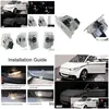 Autodeuren Led-plasdeurverlichting Logo Projector Stap Welkom voor Tesla Model 3 S X Drop Delivery Mobiles Motorcycles Parts Exterieur Dhawt