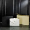 NIEUWE Designer Envelope Envelop Tas Small Caviar Envelope Bag Vrouwen Leer Gewantste Flap Purse Luxe handtas Zwart Kaki Wit verstelbare schuifketen Handtas