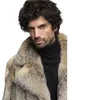 Coyote Designer Long Coat Fur Mens Trendy Young Windbreaker Style 7JM6