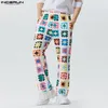 Męskie spodnie 2024 MĘŻCZYZNA DRUKOWANIE Patchwork Patchwork Joggers Elastyczne talia swobodne spodnie Unisex Streetwear Fashion Pantalon S-5xl Incerun