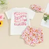 Set di abbigliamento neonate neonate outfit estivi top a maniche corte top a farfalla a farfalla pantaloncini nati nati