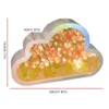 DIY Cloud Tulip LED Night Light Material Package Gift for Girl Creative Mirror Table Lamps Bedroom Ornament Home Decoration 240122