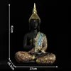 Large Buddha Statue Thailand Buda Buddha Sculpture Green Resin Handmade Buddhism Hindu Fengshui Figurine Meditation Home Decor 240123