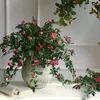 Dekoratif çiçekler yapay gül asılı bitkiler sarmaşık asalar yeşili zincir duvar ev odası bahçesi düğün çelenk dışında dekorasyon
