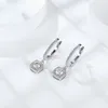 Dangle Earrings 1.0 Carat Moissanite S925 Silver Classic Cushion Cut 간단한 여성 약혼 드롭