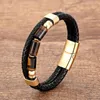 Braccialetti con ciondoli Bracciale da uomo in pelle mista con perline di occhio di tigre Bracciale in pietra naturale di alta qualità 2024 Gioielli di design