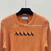 Col rond tricots femmes lettres Jacquard tricots haut concepteur automne hiver tricots à manches longues pulls