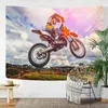 Tapissries Motocross Racer Tapestry Extreme Sport Wall Hanging For Kids Boys Girls Bedroom Decor Art Living Room