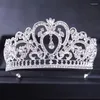 Hair Clips Wedding Crown Jewelry Bridal Accessories Women Baroque Rhinestone Crystal Tiaras Bride Queen Party Crowns Diadem