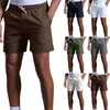 Shorts pour hommes coton et lin lâche couple neutre tenue printemps long cargo hommes décontracté court entraînement